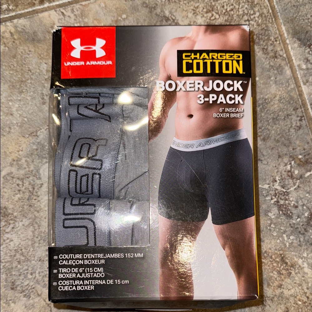 Under Armour Boxerjock 3-Pack - Gray